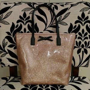 Kate Spade♠️ Rose Gold Glitter Jeralyn Tote